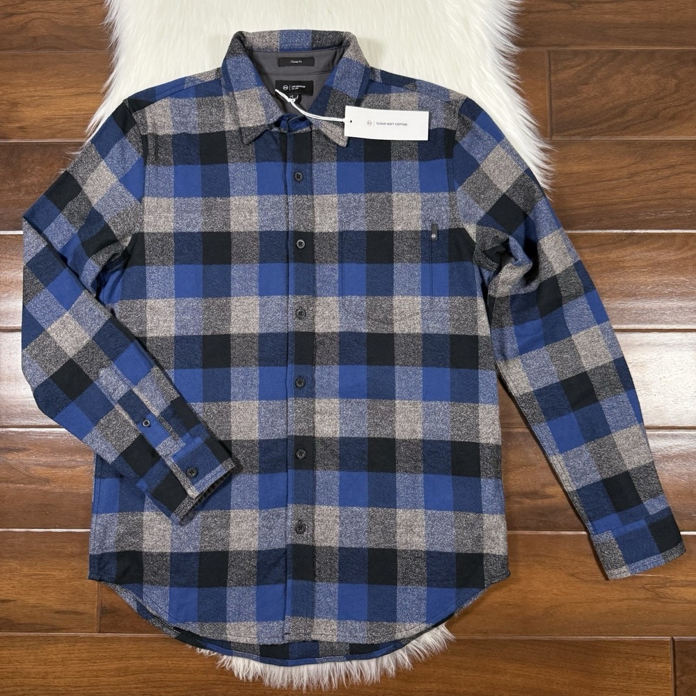 AG Adriano Goldschmied Men's Size Small‎ Plaid Cloud Soft Flannel Aiden Shirt
